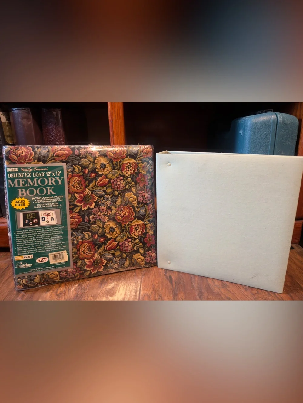 Pair of Floral & Light Blue 12x12 Memory Albums
